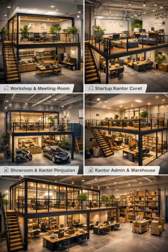 Mezzanine Ruang Kantor di Gunung Halu