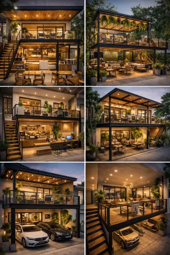 Mezannine Cafe Modern di Gunung Halu